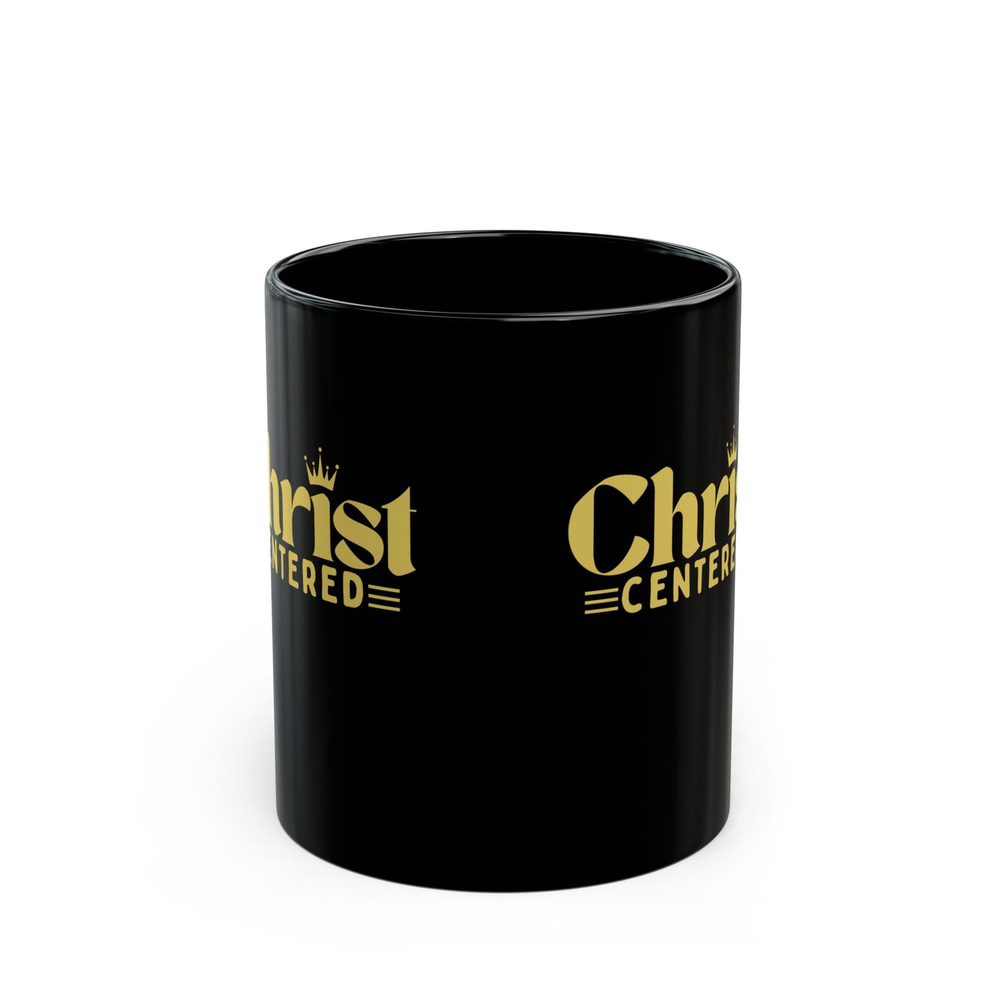 Christ Centered Black Mug (11oz, 15oz) - Christian Inspired