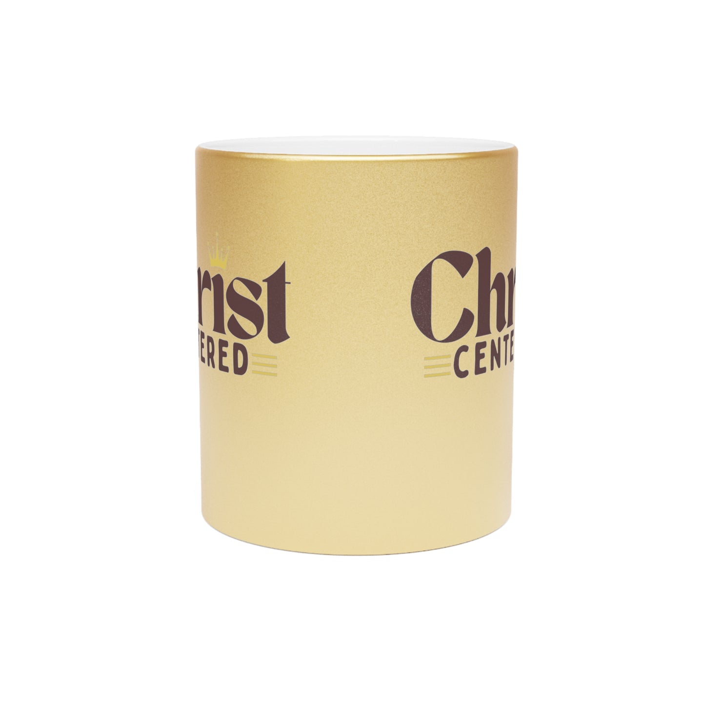 Christ Centered Design Metallic Mug (Silver\Gold) - Christian Inspiration