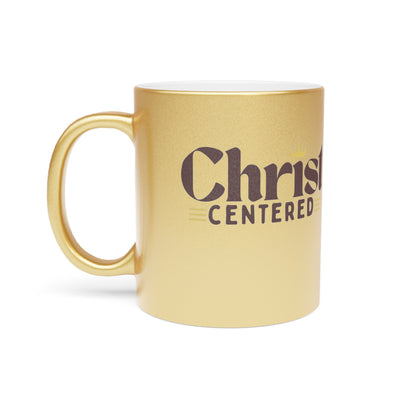 Christ Centered Design Metallic Mug (Silver\Gold) - Christian Inspiration