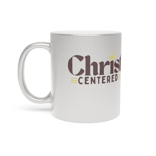 Christ Centered Design Metallic Mug (Silver\Gold) - Christian Inspiration