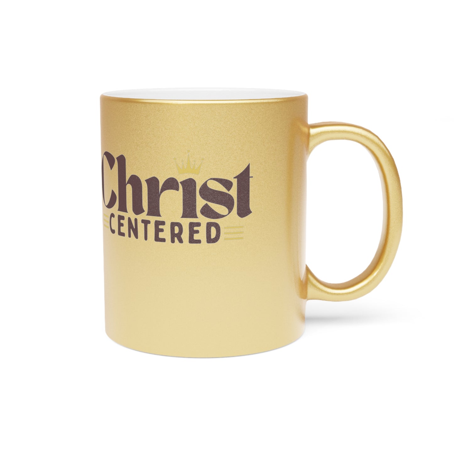 Christ Centered Design Metallic Mug (Silver\Gold) - Christian Inspiration